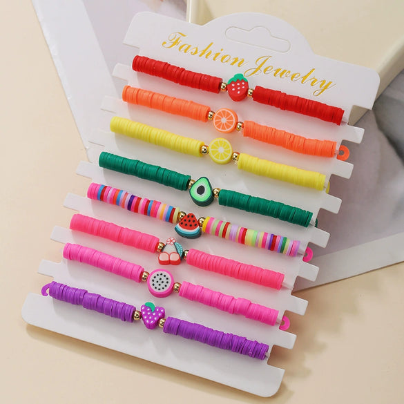 Wholesale Soft Clay Handmade Fruit Style Bracelet