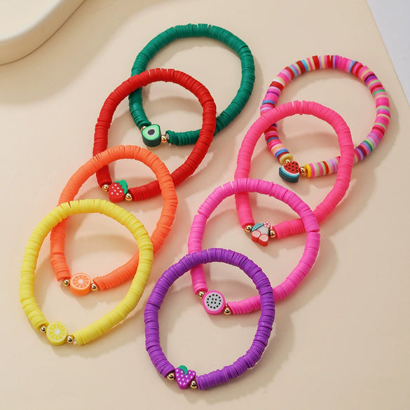 Wholesale Soft Clay Handmade Fruit Style Bracelet