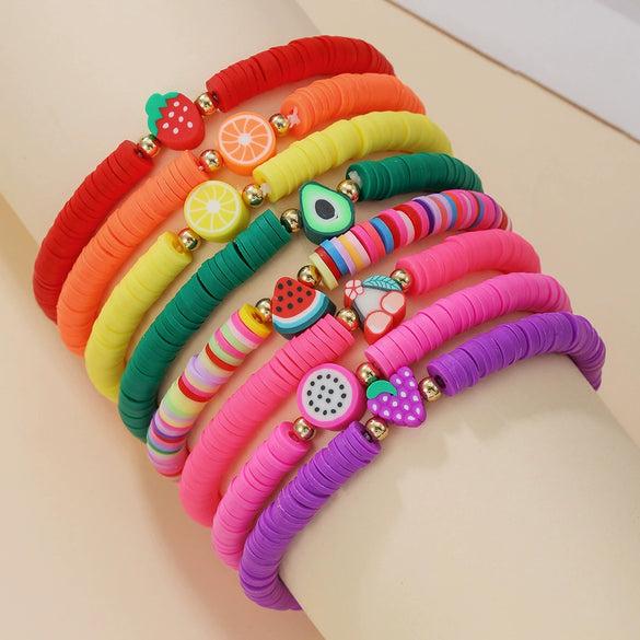 Wholesale Soft Clay Handmade Fruit Style Bracelet