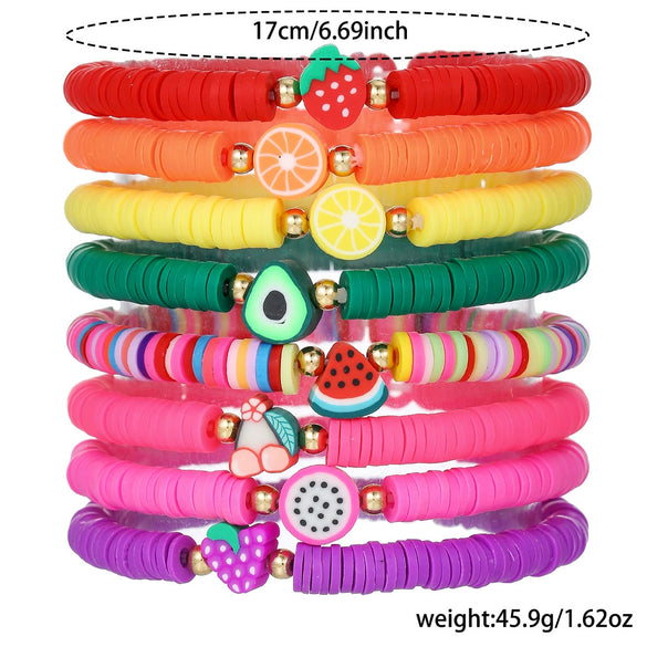 Wholesale Soft Clay Handmade Fruit Style Bracelet
