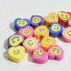 Wholesale Soft Pottery Beads Heart Shaped Mixed Colorful Gradient Diy Bracelet Beaded Jewelry Accessories With Baking Paint
