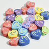 Wholesale Soft Pottery Beads Heart Shaped Mixed Colorful Gradient Diy Bracelet Beaded Jewelry Accessories With Baking Paint