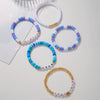 Wholesale Soft Pottery Stainless Steel Copper Beads Acrylic Handmade Friendship Letter Geometric Bracelet