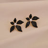 Wholesale Solid Color Oil Drop Flower Imitation Pearl Stainless Steel Earrings For Women