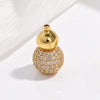 Wholesale Spacer Bead S925 Sterling Silver Gourd Shape Zirconia Inlaid