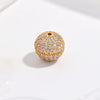 Wholesale Spacer Bead S925 Sterling Silver Gourd Shape Zirconia Inlaid