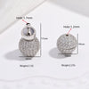 Wholesale Spacer Bead S925 Sterling Silver Gourd Shape Zirconia Inlaid
