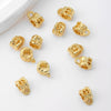 Wholesale Spacer Beads Alloy 18K Goldfilled Hollow Flower Shaped Electroplating Minimalist Diy Pendant
