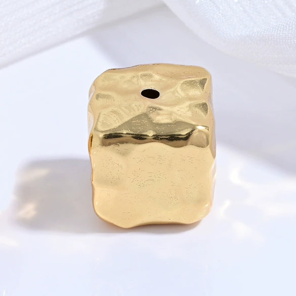 Wholesale Spacer Beads Silver Retro Hammer Pattern Square Oval Eggshaped For Diy Bracelet Necklace Electroplating