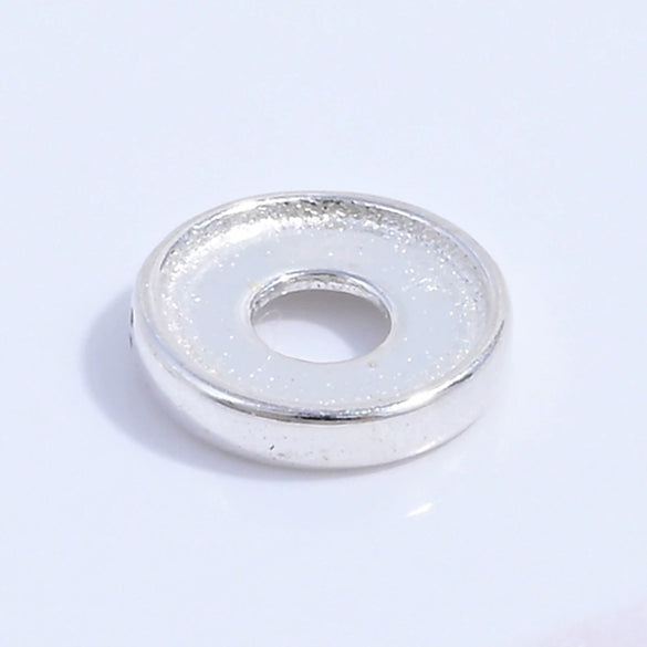 Wholesale Spacer Silver Round Coiled Handmade Diy Bracelet Necklace With Electroplating S925 Sterling Silver