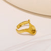 Wholesale Specialshaped Stainless Steel Ring With Twisted Pleated Design Antiallergic Geometric And Oval Pattern Electroplated Unisex