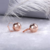 Wholesale Spherical Copper Earrings With Geometric Design And Diamond Treatment For Women