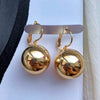 Wholesale Spherical Copper Earrings With Geometric Design And Diamond Treatment For Women