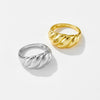 Wholesale Spiral Ring With Joker Design In Copper Fashion Ol Style Electroplated With Platinum Or 18K Gold