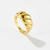 Wholesale Spiral Ring With Joker Design In Copper Fashion Ol Style Electroplated With Platinum Or 18K Gold