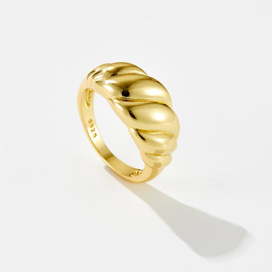 Wholesale Spiral Ring With Joker Design In Copper Fashion Ol Style Electroplated With Platinum Or 18K Gold