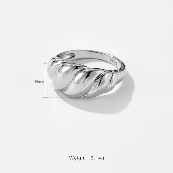 Wholesale Spiral Ring With Joker Design In Copper Fashion Ol Style Electroplated With Platinum Or 18K Gold