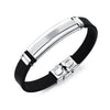 Wholesale Sports Bracelet Stainless Steel Silicone Geometric Design For Men