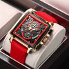 Wholesale Sports Watch Alloy Plastic Square Hollow Quartz Men's Business Style