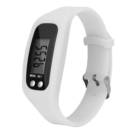 Wholesale Sports Watch Silicone Strap Plastic Case And Mirror Rectangular Dial Multi Function Pedometer Led Display