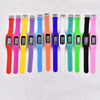 Wholesale Sports Watch Silicone Strap Plastic Case And Mirror Rectangular Dial Multi Function Pedometer Led Display