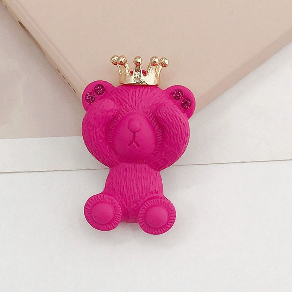Wholesale Spray Paint Zinc Alloy Rhinestone Bear Headdress And Shoe Flower Jewelry Accessories