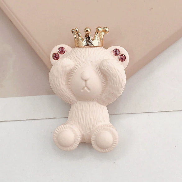 Wholesale Spray Paint Zinc Alloy Rhinestone Bear Headdress And Shoe Flower Jewelry Accessories