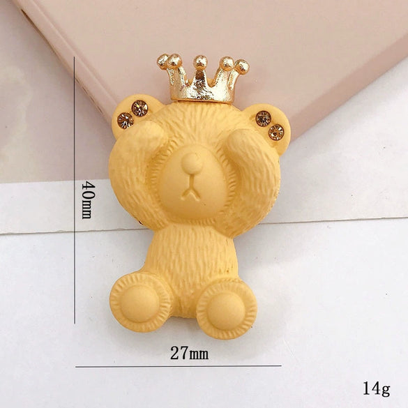 Wholesale Spray Paint Zinc Alloy Rhinestone Bear Headdress And Shoe Flower Jewelry Accessories