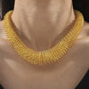 Wholesale Spring Trend Collar With Personality Exaggerated Design Sense Titanium Steel Electroplated 18K Gold Geometric Style