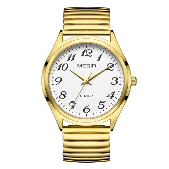 Wholesale Spring Watch Elastic Band Strong Luminous Couple Watch Alloy Case Round Dial Leisure Style