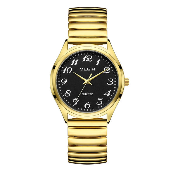 Wholesale Spring Watch Elastic Band Strong Luminous Couple Watch Alloy Case Round Dial Leisure Style