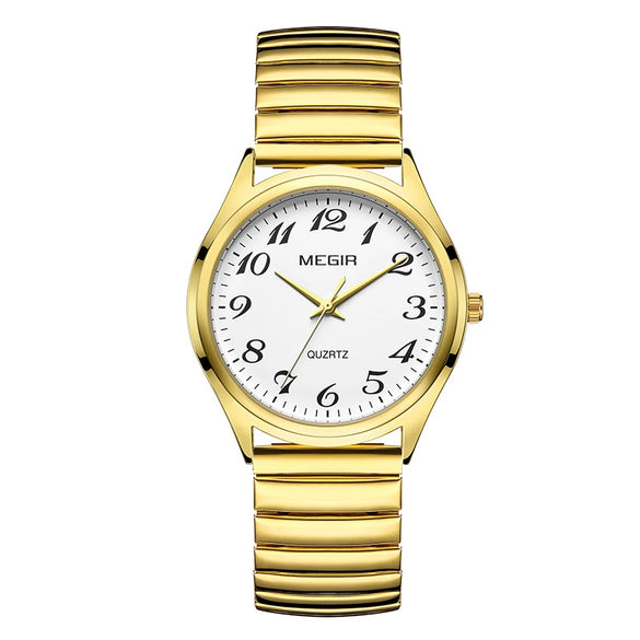 Wholesale Spring Watch Elastic Band Strong Luminous Couple Watch Alloy Case Round Dial Leisure Style