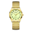Wholesale Spring Watch Elastic Band Strong Luminous Couple Watch Alloy Case Round Dial Leisure Style