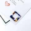 Wholesale Square Acrylic And Resin Earrings Pendant Jewelry Accessories With Dripping Glue Treatment