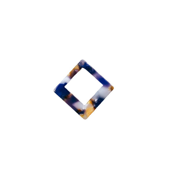 Wholesale Square Acrylic And Resin Earrings Pendant Jewelry Accessories With Dripping Glue Treatment