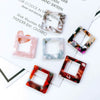 Wholesale Square Acrylic And Resin Earrings Pendant Jewelry Accessories With Dripping Glue Treatment