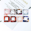 Wholesale Square Acrylic And Resin Earrings Pendant Jewelry Accessories With Dripping Glue Treatment