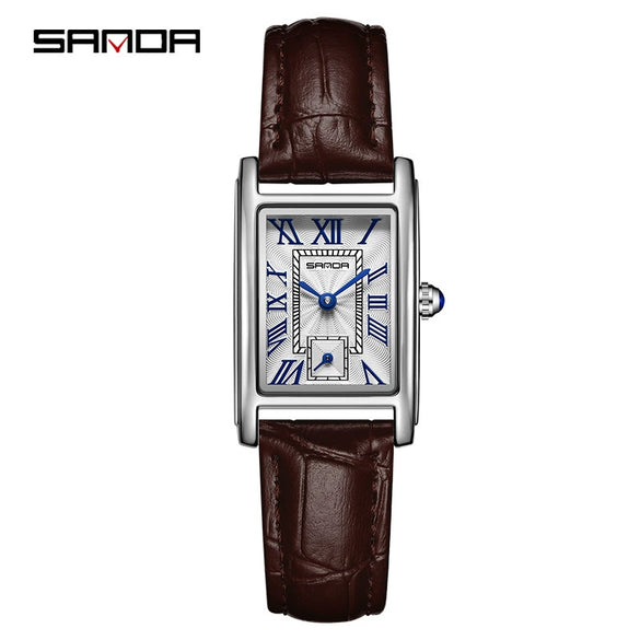 Wholesale Square Alloy Alloy And Steel Belt Quartz Women's Watch With Roman Numeral Semiwaterproof And Leisure Style
