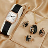 Wholesale Square Alloy Case Imitation Leather Strap Quartz Watch For Women Fashion And Simple Design