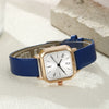 Wholesale Square Alloy Case Imitation Leather Strap Quartz Watch For Women Fashion And Simple Design