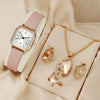 Wholesale Square Alloy Case Imitation Leather Strap Quartz Watch For Women Fashion And Simple Design