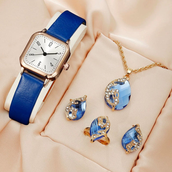 Wholesale Square Alloy Case Imitation Leather Strap Quartz Watch For Women Fashion And Simple Design