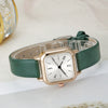 Wholesale Square Alloy Case Imitation Leather Strap Quartz Watch For Women Fashion And Simple Design