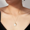 Wholesale Square Baroque Pearl Cut Out Cross Pendant S925 Sterling Silver Necklace For Women