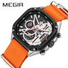 Wholesale Square Chronograph Luminous Calendar Watch With Canvas Nylon Belt Alloy Case Mineral Strengthened Glass Mirror And Stainless Steel Clasp