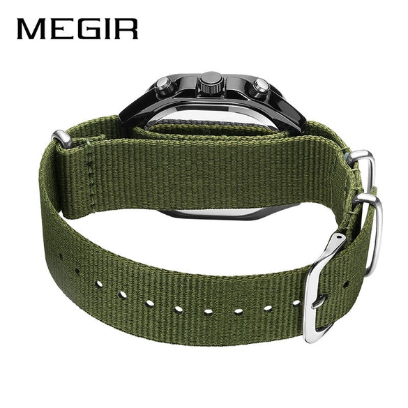 Wholesale Square Chronograph Luminous Calendar Watch With Canvas Nylon Belt Alloy Case Mineral Strengthened Glass Mirror And Stainless Steel Clasp