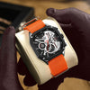 Wholesale Square Chronograph Luminous Calendar Watch With Canvas Nylon Belt Alloy Case Mineral Strengthened Glass Mirror And Stainless Steel Clasp