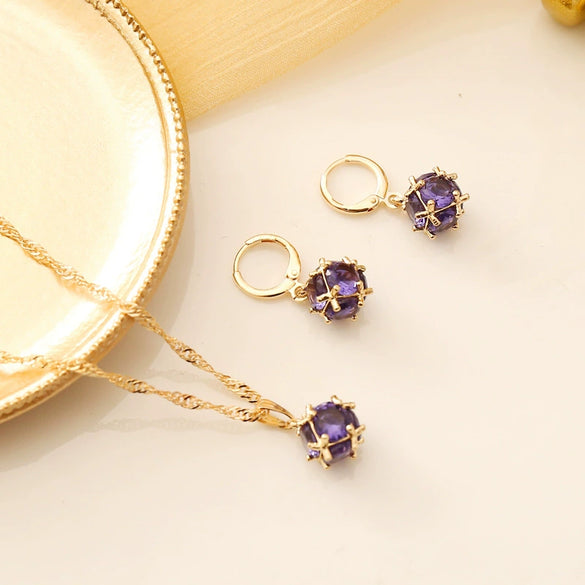 Wholesale Square Crystal Necklace For Women With Water Wave Chain Natural Style Artificial Crystal Pendant