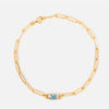 Wholesale Square December Birthstone Colorful Zircon Bracelet In Light Luxury Geometric Style Made Of Titanium Steel With Electroplating For Women And Unisex