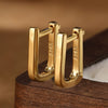 Wholesale Square Ear Buckle Earrings S925 Sterling Silver Electroplated For Women Fashion Geometric Design